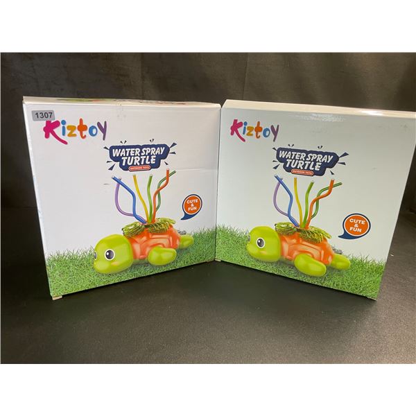 Lot of 2 Water Spray Turtle Outdoor Sprinkler Water Toys - Brand New!