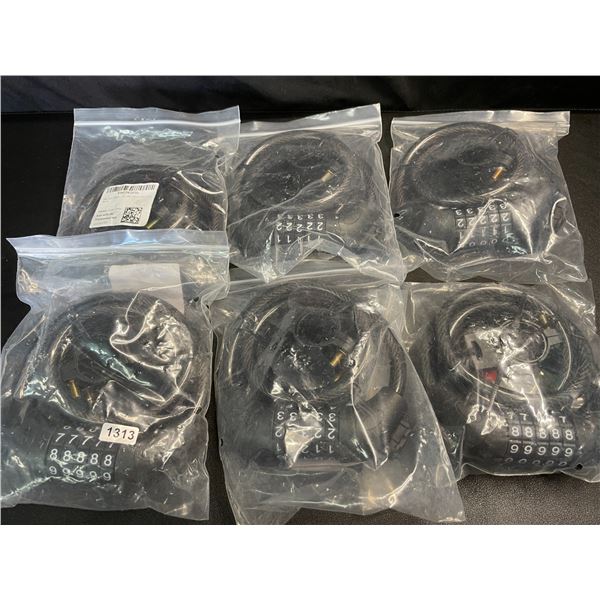 Lot of 6 Bike Locks - Combination 5-Digit Bike Locks - Brand New