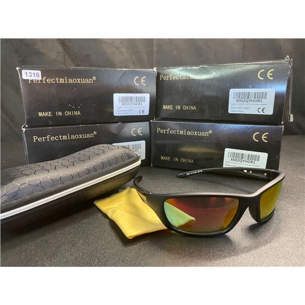 Lot of 4 Pairs of Polarized Sunglasses for Men/Women - Brand New