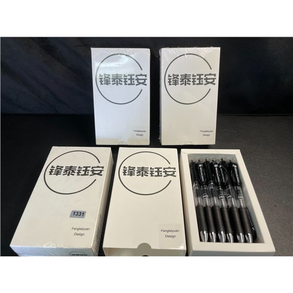 Lot of 4 Boxes of Retractable Black Ink Pens - 18 Pens Per Box - Brand New