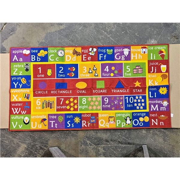 Lot of 1 Kids Alphabetical Educational Play Rug/Carpet - 60in x 31in Large Size - Brand New