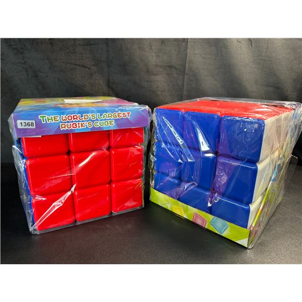 Lot of 2 Giant Rubik's Cube Toys - 7in x 7inch - Brand New