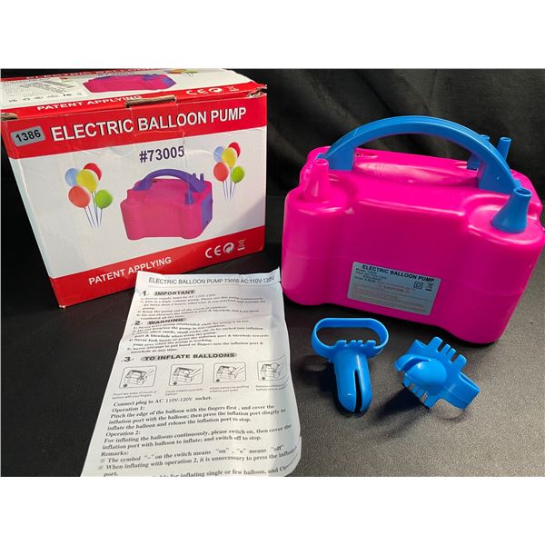 Lot of 1 Electric Balloon Pump - Brand New!