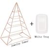 Image 4 : Lot of 2 Morigem Pyramid Jewelry Organizers with Tray - Brand New - 12 inch Size