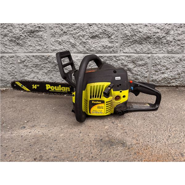 Lot of 1 Poulan 14" 33cc Chainsaw - Used