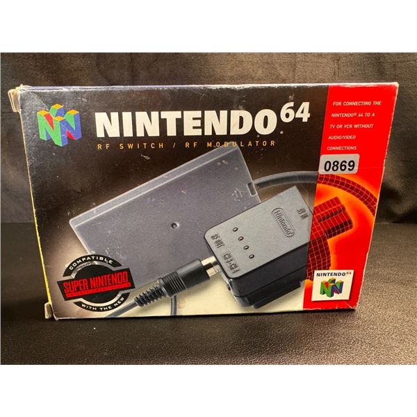 Lot of 1 Official Nintendo 64 RF Switch in Box - ULTRA RARE!