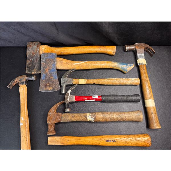 Lot of Assorted Hammers and Axes - 8 PCS