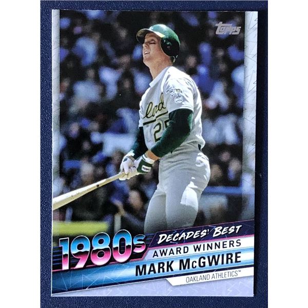 2020 TOPPS MARK McGWIRE