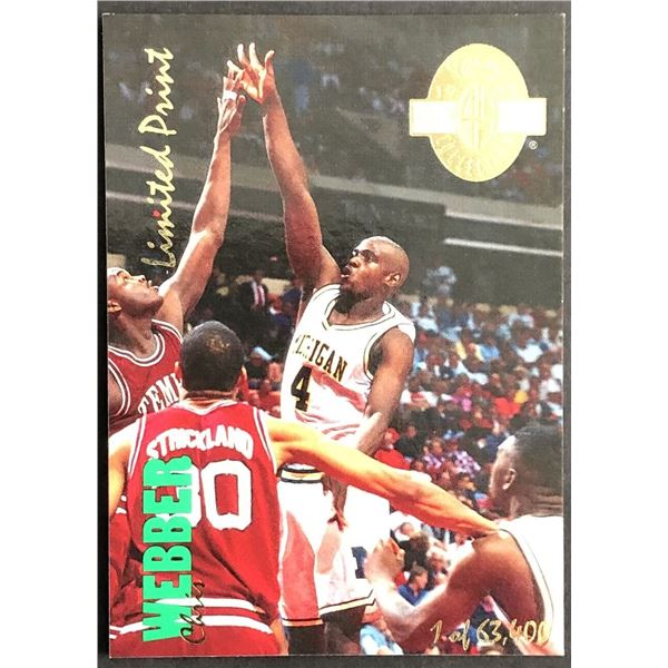 1993 CLASSIC LIMITED PRINT CHRIS WEBBER (HOF) ROOKIE CARD