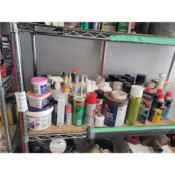 Shelf of cleaners and more A