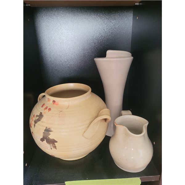 Buford pottery, vase, plus A