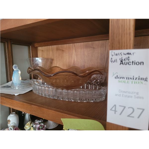 red glass bowls, glass A