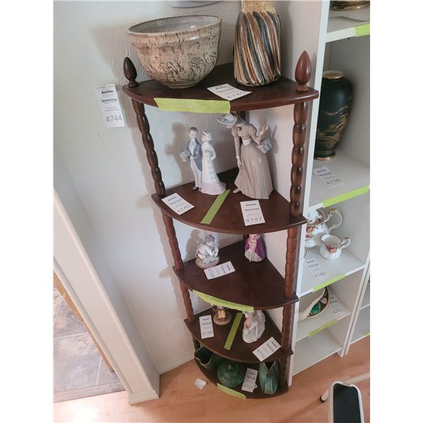 Wood corner shelf A
