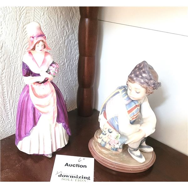 Lladro statue & statue A