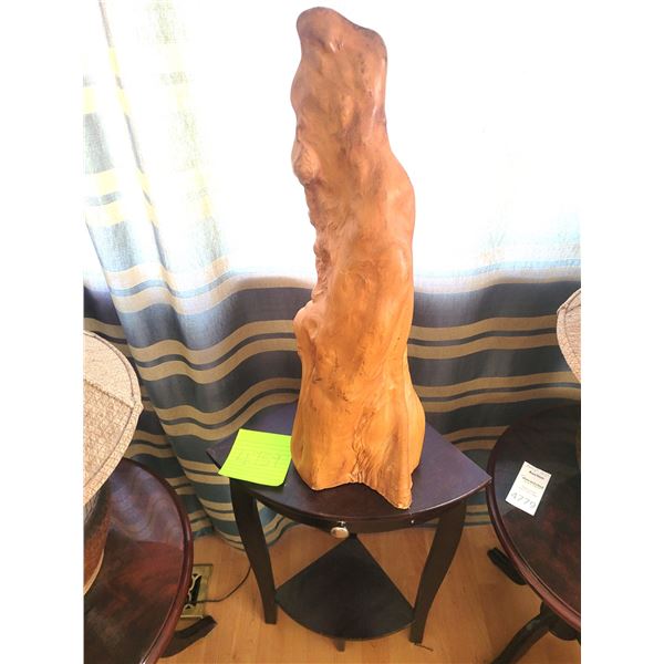 Wood statue, side table A