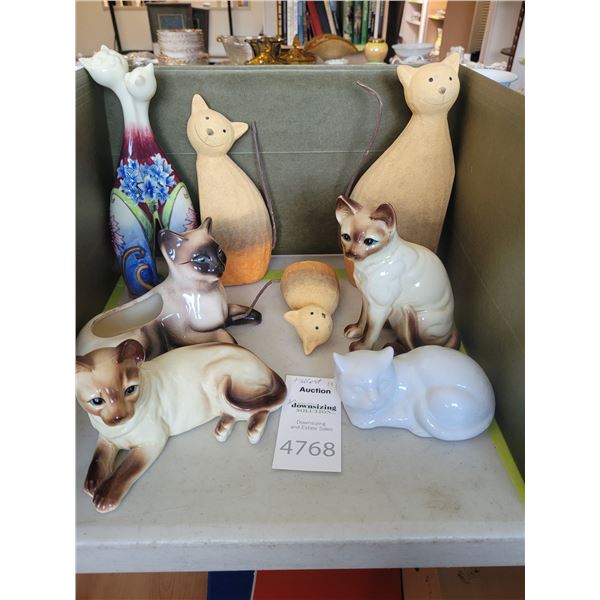 Cat statues A