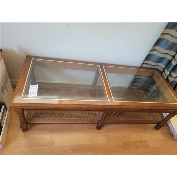 Coffee table cane bottom A