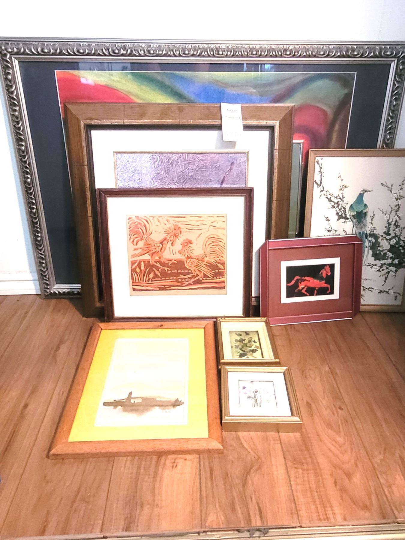 Large lot framed art A