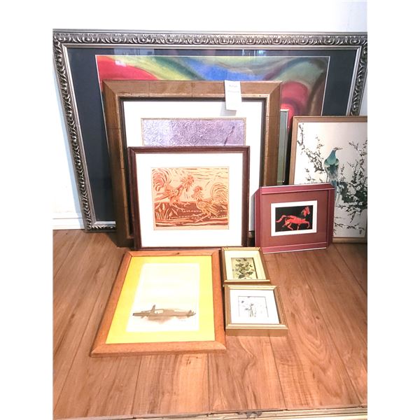 Large lot framed art A