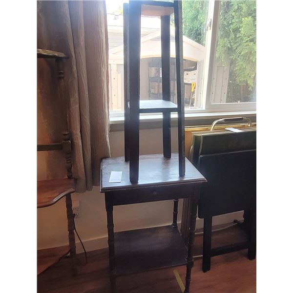 Vintage table, plant stand A