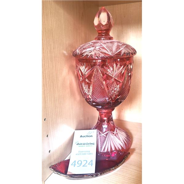 Bohemiam Glass Urn A