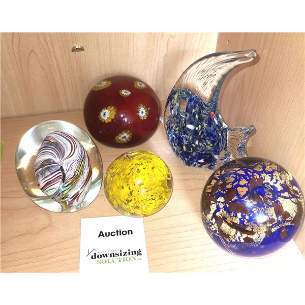 Glass Paper Weights A