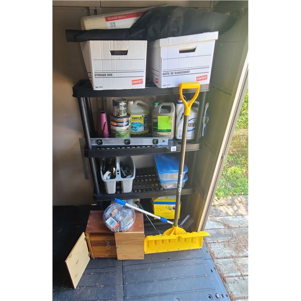 Contents ,shovel, cleaners A