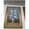 Image 1 : Framed Oil On Canvas Floral Still Life - 24  X  36