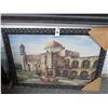 Image 1 : Framed Oil On Canvas Church - Signed Dacel - 24  X  30