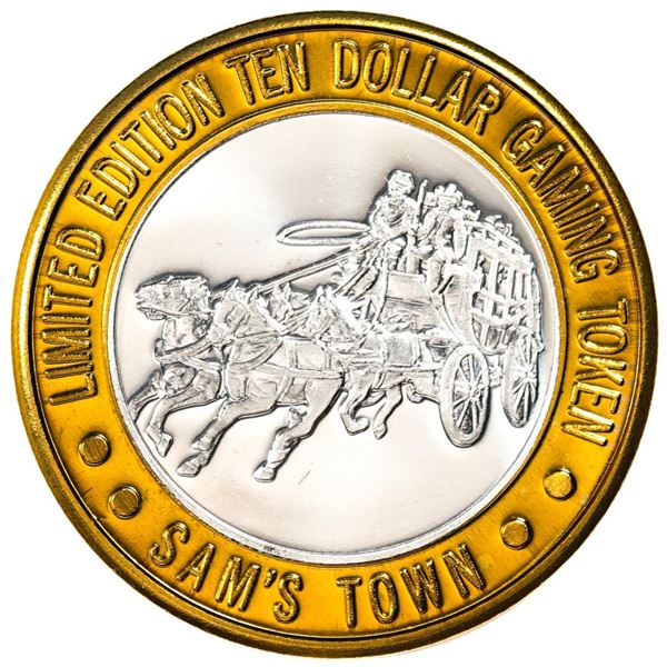 .999 Silver Sam Boyd's Sam's Town Las Vegas $10 Casino Gaming Token Limited Edition