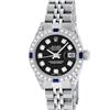 Image 3 : Rolex Ladies Stainless Steel Sapphire and Diamond Datejust Wristwatch