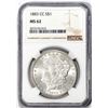 Image 1 : 1883-CC $1 Morgan Silver Dollar Coin NGC MS62