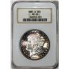 Image 1 : 1881-S $1 Morgan Silver Dollar Coin NGC MS65 Old Fatty Holder Nice Toning