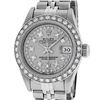Image 1 : Rolex Ladies Stainless Steel Slate Grey Diamond Datejust Wristwatch