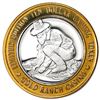 Image 2 : .999 Silver Gold Ranch Casino Verdi, Nevada $10 Casino Limited Edition Gaming Token