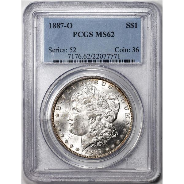 1887-O $1 Morgan Silver Dollar Coin PCGS MS62