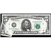 Image 1 : 1977A $5 Federal Reserve Note New York Gutter fold Error