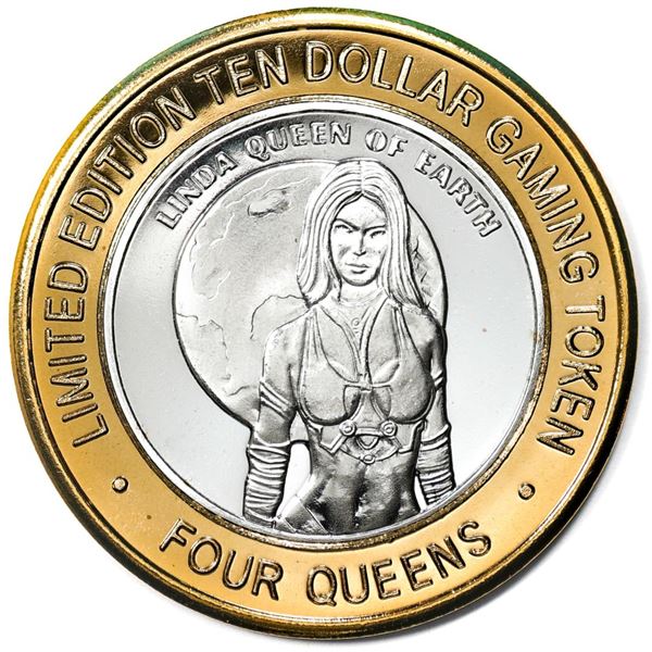 .999 Silver Four Queens Casino Hotel Las Vegas $10 Limited Edition Gaming Token