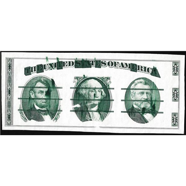 Circa 1970's Washington Center Giori Test Ink Smear Error Note