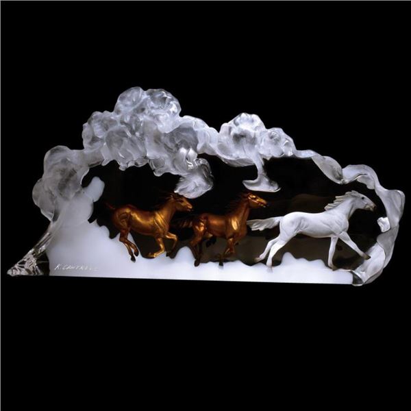 Kitty Cantrell "Prairie Storm" Limited Edition Mixed Media Lucite Sculpture