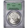 Image 1 : 1900 $1 Morgan Silver Dollar Coin PCGS MS64 Old Green Holder