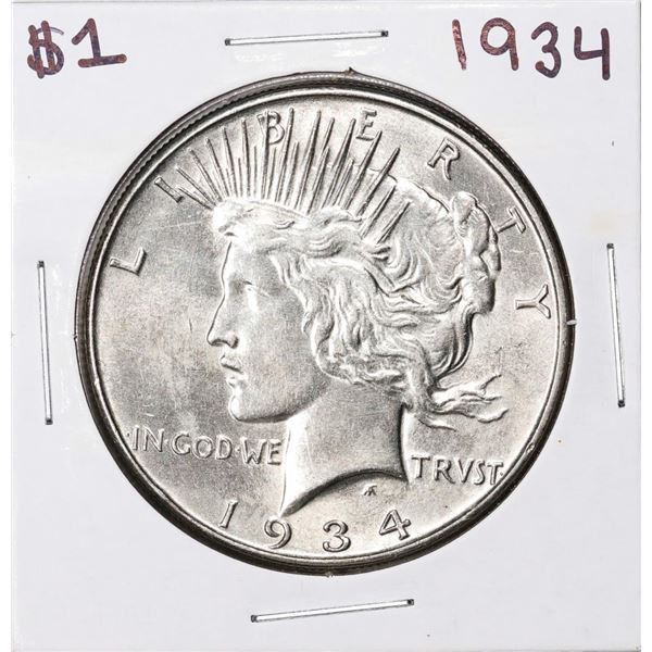 1934 $1 Peace Silver Dollar Coin