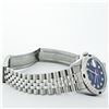 Image 7 : Rolex Mens Stainless Steel Blue Vignette Sapphire and Diamond Datejust Wristwatch