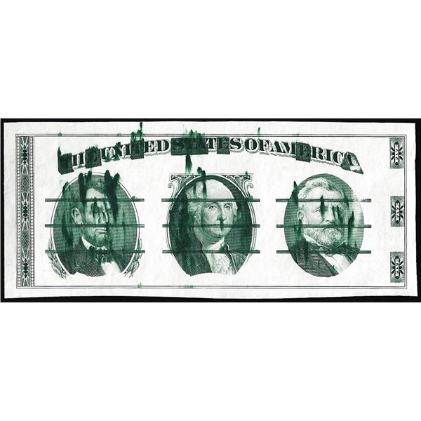 Circa 1970's Washington Center Giori Test Ink Smear Error Note