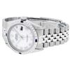 Image 7 : Rolex Mens Stainless Steel White Roman Sapphire and Diamond Datejust Wristwatch