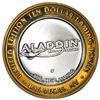 Image 2 : .999 Fine Silver Aladdin Resort & Casino Las Vegas $10 Limited Edition Gaming Token
