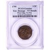 1795 Liberty Cap Half Cent Coin PCGS VF Details Plain Edge No Pole