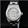 Image 1 : Rolex Ladies Stainless Steel Slate Grey Date Wristwatch