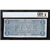 Image 2 : 1864 $5 Confederate States of America Note T-69 PCGS About Uncirculated 50