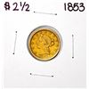 Image 1 : 1853 $2 1/2 Liberty Head Quarter Eagle Gold Coin